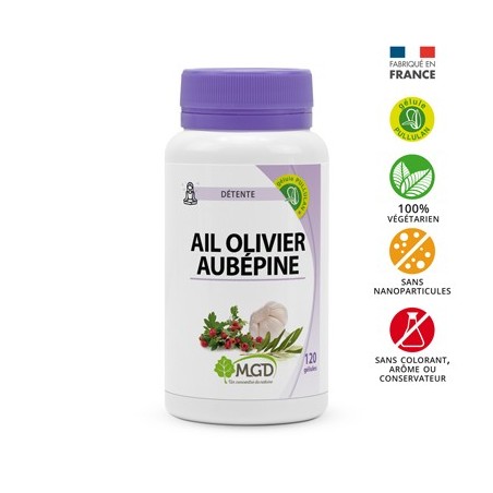 MGD ail olivier aubépine boite 120 gélules