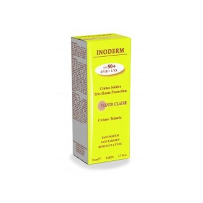 INODERM écran solaire teinté claire spf 50+ (50ml)