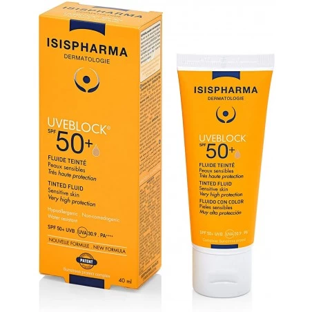 ISISPHARMA UVEBLOCK SPF50+ FLUIDE TEINTE MEDIUM 40ML