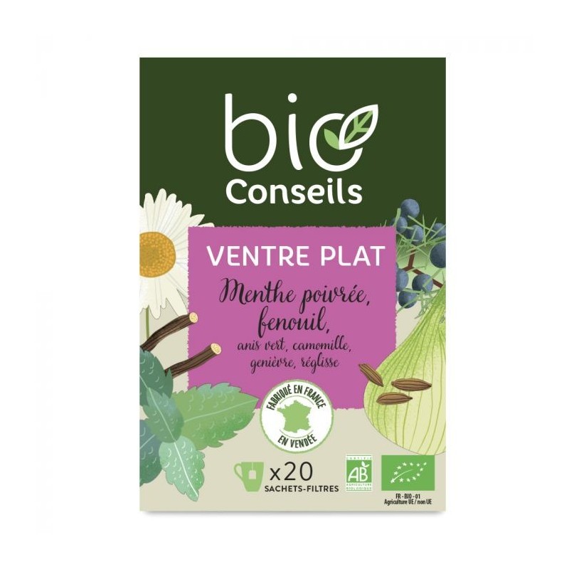 BIO CONSEILS VENTRE PLAT infusion boite 20 sachets