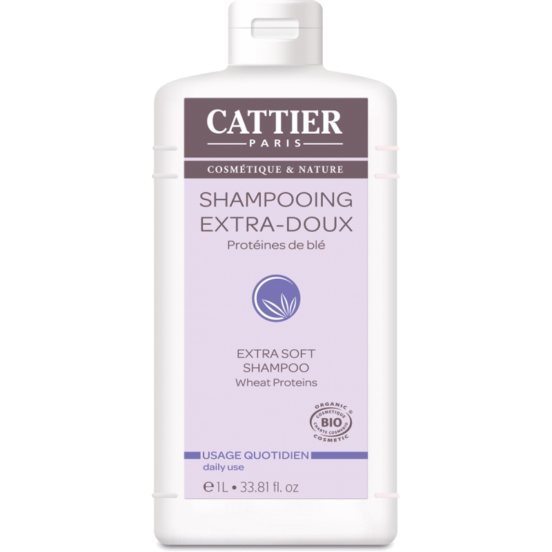CATTIER shampooing extra doux BIO 1 litre