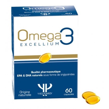 YVES PONROY oméga 3 excellium boite 60 capsules