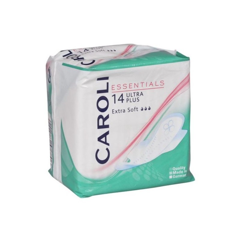 CAROLI serviettes périodiques Extra-Soft Ultra Plus boite 14