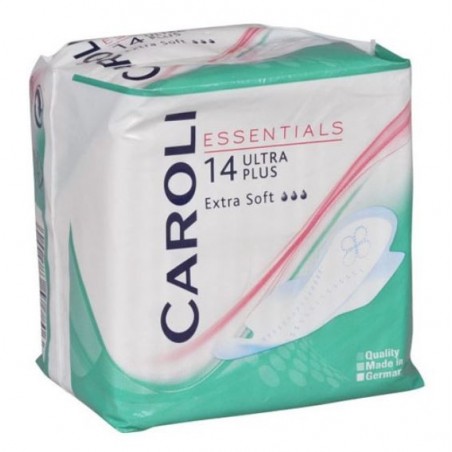 CAROLI serviettes périodiques Extra-Soft Ultra Plus boite 14