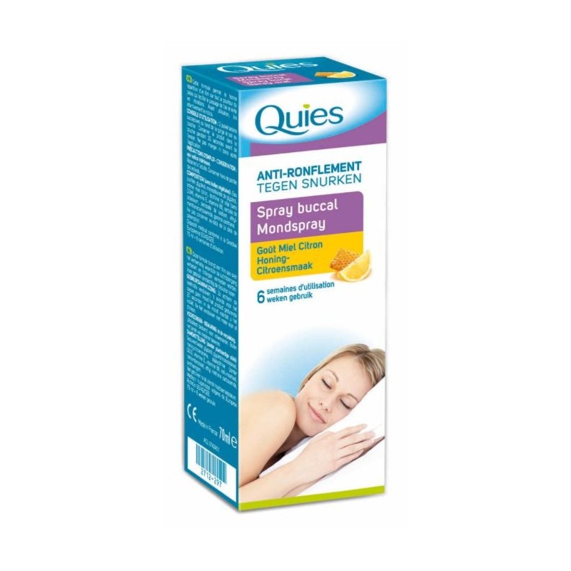 QUIES ANTI RONFLEMENT spray buccal goût Miel Citron 70 ml