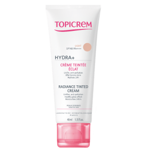 TOPICREM HYDRA+  crème teintée éclat LIGHT spf 40 (40ml)