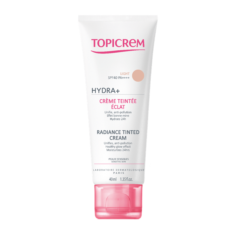 TOPICREM HYDRA+  crème teintée éclat LIGHT spf 40 (40ml)