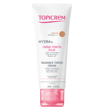 TOPICREM HYDRA+  crème teintée éclat MEDIUM spf 40 (40ml)