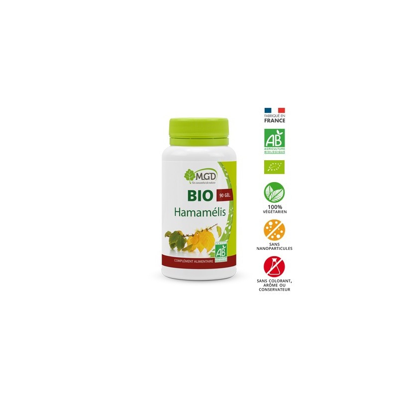 MGD bio hamamélis boite 90 gélules