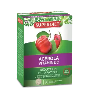 SUPER DIET ACÉROLA VIT C boite 30 comprimés à croquer