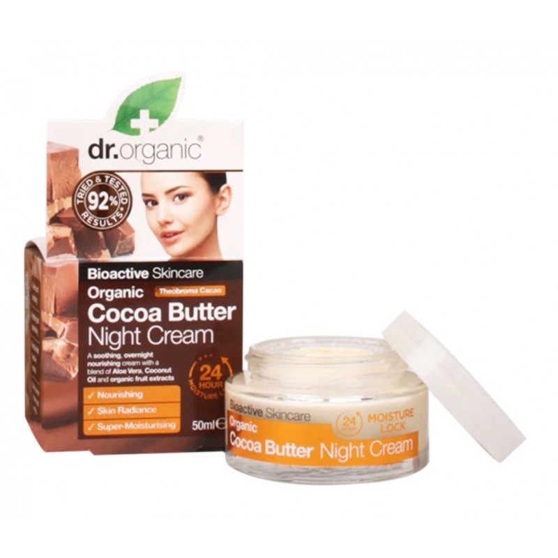 DR ORGANIC BEURRE CACAO crème nuit 50 ml