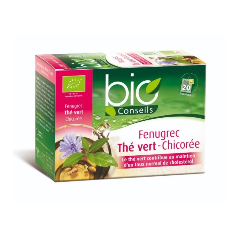 BIO CONSEILS FENUGREC THE VERT CHICOREE infusion boite 20