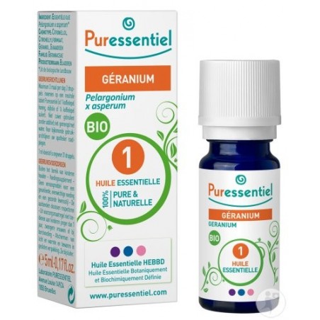 PURESSENTIEL GERANIUM huile essentielle BIO 5 ml