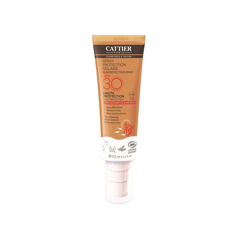 CATTIER spray protection solaire Bio spf 30 (125ml)