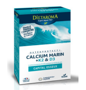 DIETAROMA OSTEOPROTECT calcium marin+K2&D3 boite 60 comprimés