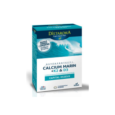 DIETAROMA OSTEOPROTECT calcium marin+K2&D3 boite 60 comprimés