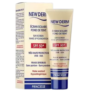 NEW DERM écran solaire teintée Princesse spf 50+ | 50 ml