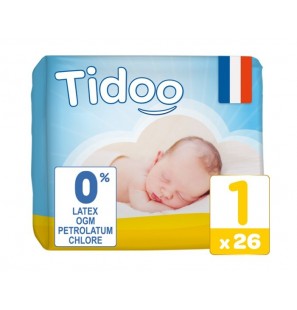 TIDOO Taille 1 (2-5kg) couches Newborn | 26 u
