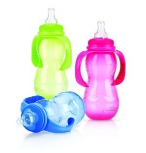 NUBY biberon à ances 240ml +4 mois réf: ID1107