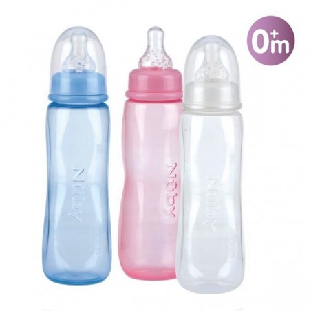 NUBY biberon en polycarbonate classique 240ml + 0 mois réf: ID1158