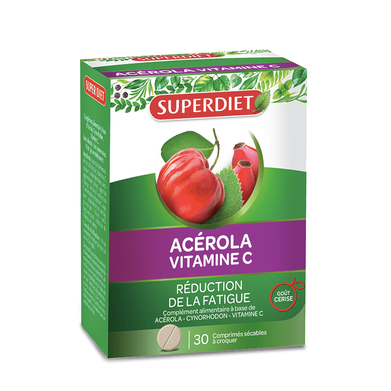 SUPER DIET ACÉROLA VIT C Tube 15 comprimés à croquer