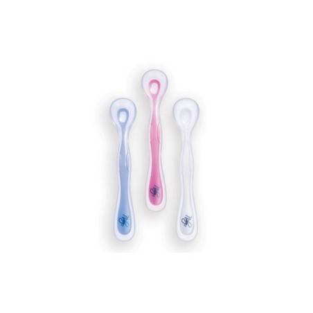 NUBY Cuillères longues 100% Silicone Souple +4 mois Réf : ID67658