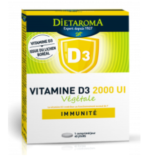 DIETAROMA VITAMINE D3 Végétale 2000UI boite 40 comprimés