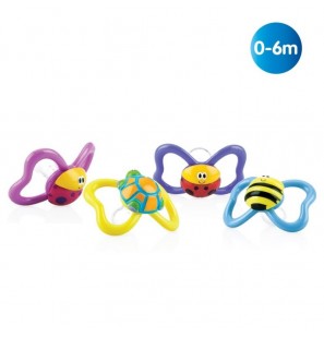 NUBY Sucette en silicone Paci-Pals forme ovale avec picots de massage 0-6 mois réf: ID5880SFSN1