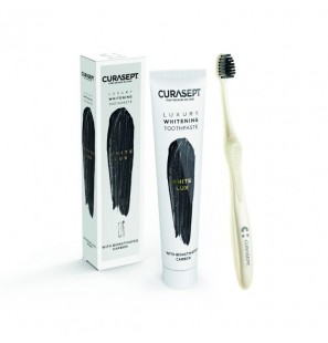 CURASEPT PACK LUXURY WHITENING dentifrice WHITE 75 ml + Brosse à Dent OFFERT