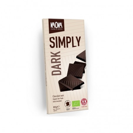 KAOKA tablette de chocolat noir SIMPLY 61% 80g