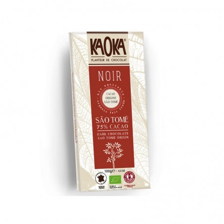 KAOKA tablette de chocolat noir SAO TOME 75% 100g