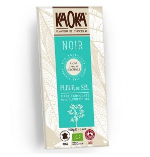 KAOKA tablette de chocolat noir fleur de sel 77% 100g