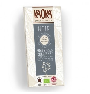 KAOKA tablette de chocolat noir Equateur bio 90% 100g