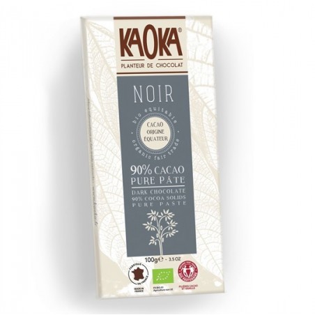 KAOKA tablette de chocolat noir Equateur bio 90% 100g