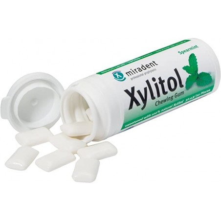 Miradent xylitol chewing gum menthe verte B30