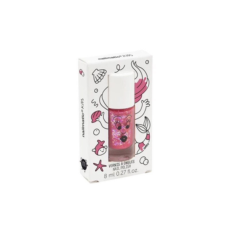 NAILMATIC Vernis enfant base eau SISSI – rose paillette