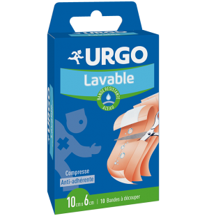 URGO Lavable 10 bandes à découper 10cm X 6cm