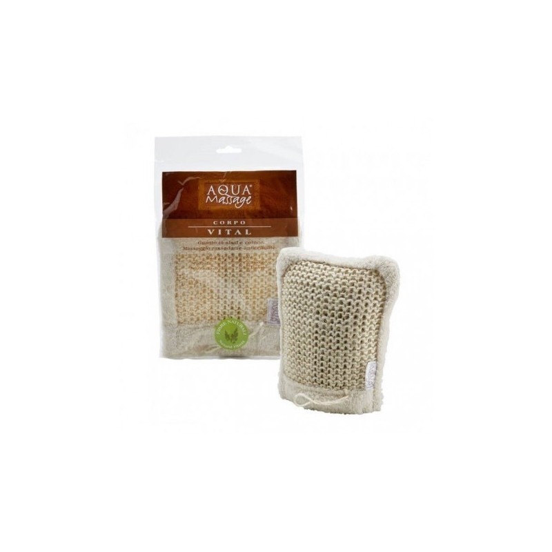 AQUA MASSAGE  gant de bain anti cellulite en sisal et coton