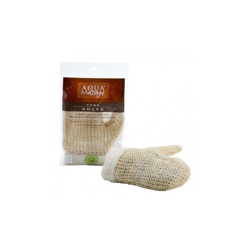 AQUA MASSAGE  gant de massage exfoliant en sisal et fibre aloès