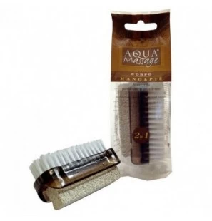 AQUA MASSAGE brosse double face avec pierre fonce