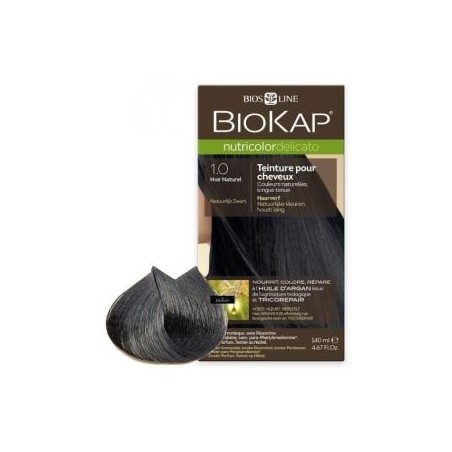 BIOKAP – Nutricolor Delicato 1.0 Noir Naturel, 140 ml