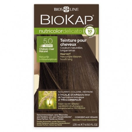 BIOKAP – Nutricolor Delicato Rapid 5.0 Châtain Clair Naturel 135ml