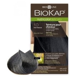 BIOKAP – Nutricolor Delicato 1.0 Noir Naturel, 140 ml