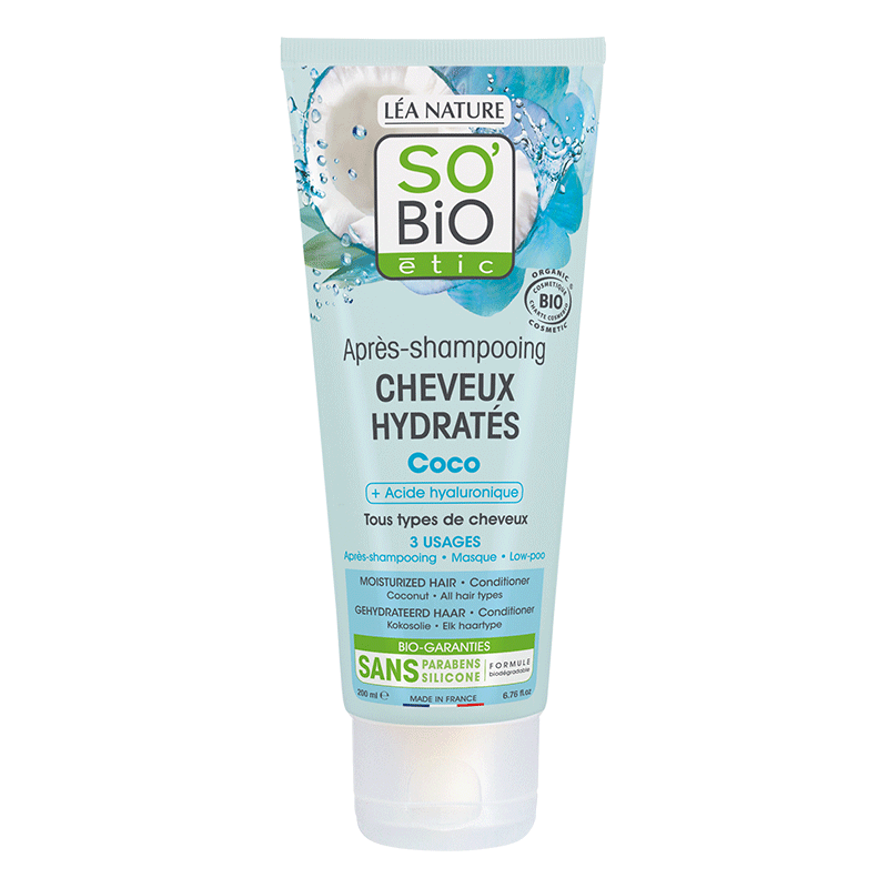 SO'BIO ETIC COCO après shampooing cheveux hydratés Bio | 200 ml SO'BIO ETIC COCO après shampooing cheveux hydratés Bio | 200 ml