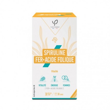 YVES PONROY Spiruline - Fer & Acide Folique boite 30 gélules