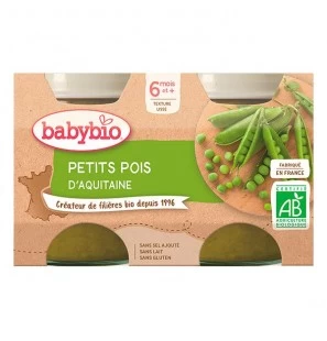 BABYBIO PETITS POIS Petits pots de légumes | 2 x 130 G