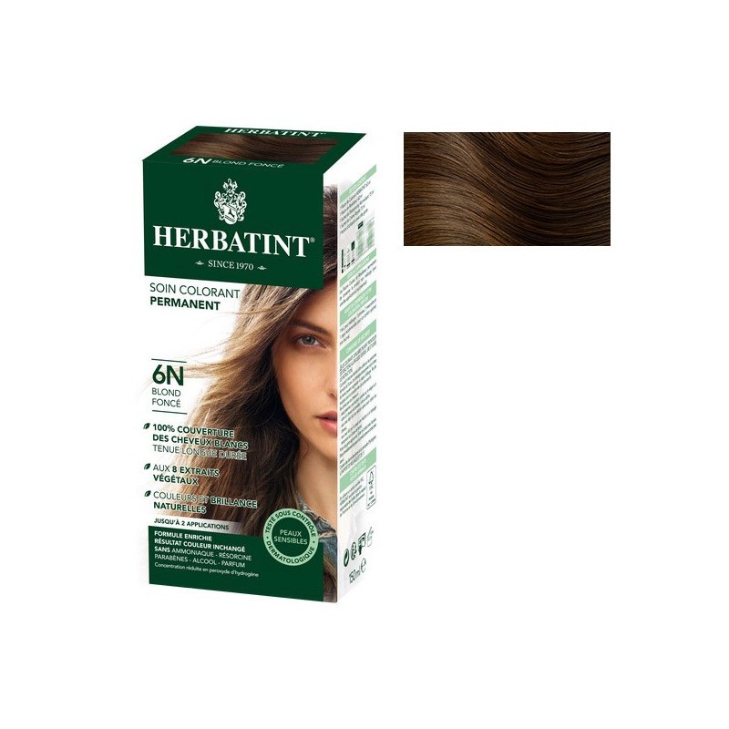 HERBATINT- Coloration Cheveux Naturelle 6N Blond foncé - 150ml -