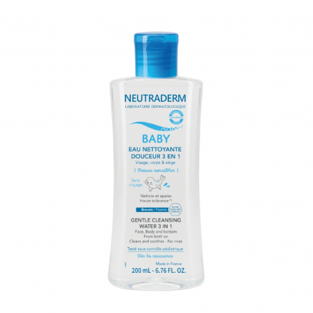 NEUTRADERM BABY Eau Nettoyante Douceur 3 en 1 (200 ml)