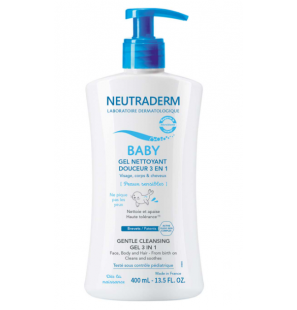NEUTRADERM BABY Gel Nettoyant Douceur 3 en 1 (400 ml)