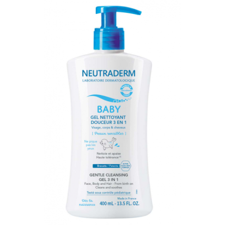 NEUTRADERM BABY Gel Nettoyant Douceur 3 en 1 (400 ml)